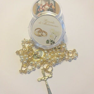 Rosary of the Sacrament of Marriage, 55 cm, glass beads, handcrafted in Italy