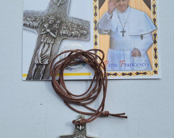Necklace package with cross of the Good Shepherd of Pope Francis, Jorge Mario Bergoglio, cm 4 (1.57 inches) various quantities