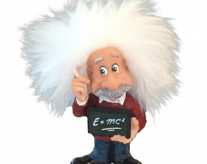 Classical sculpture Albert Einstein, 17 cm (6.69 inches) in colored resin marble, handcrafted, made in Italy