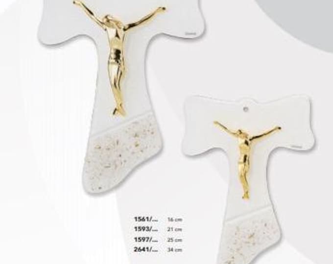 Crucifix made of Murano glass, handcrafted in Italy, various sizes available