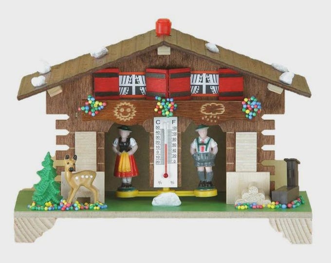 Alpine timepiece house handmade in maple wood 12 cm (4.72 inch) of Italian artisan production