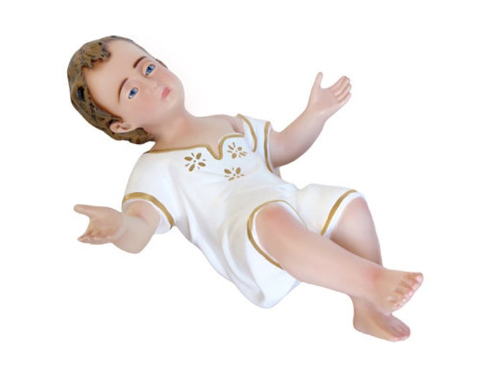Statue of the Child Jesus in resin cm 40 (15,74 inches), finely decorated by hand of artisan production ideal for exteriors and interiors