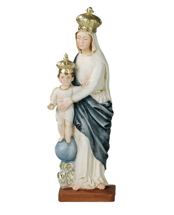 Statue of Our Lady of Victory With Baby Jesus in Full Resin Etsy