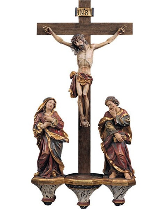 INRI 木製十字架 磔刑のイエス・キリスト像 十字架の道行 INRI 木製十字架 磔刑のイエス・キリスト像 十字架の道行 - メルカリ