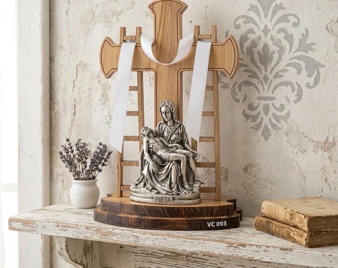 Crucifix of the Deposition, in national olive wood, various sizes available, handcrafted in Italy
