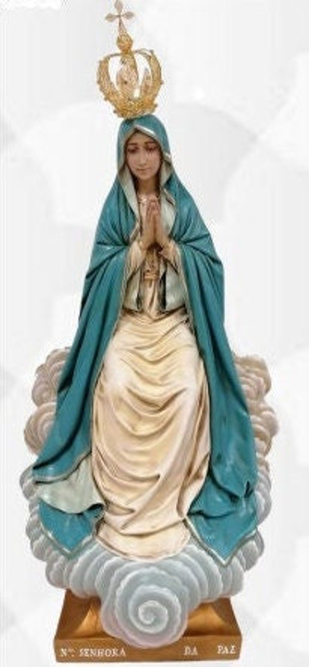Statue of Our Lady of Peace Cm 97 X 47 3818 X 1850 Inches Etsy