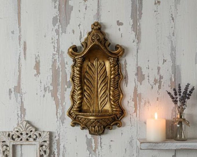 Oratory cm 35 X 17 (13.77 x 6.69 inches) to hang, in marble resin, ideal for statues of cm 15/16 (5.90/6.29 inches) handcrafted