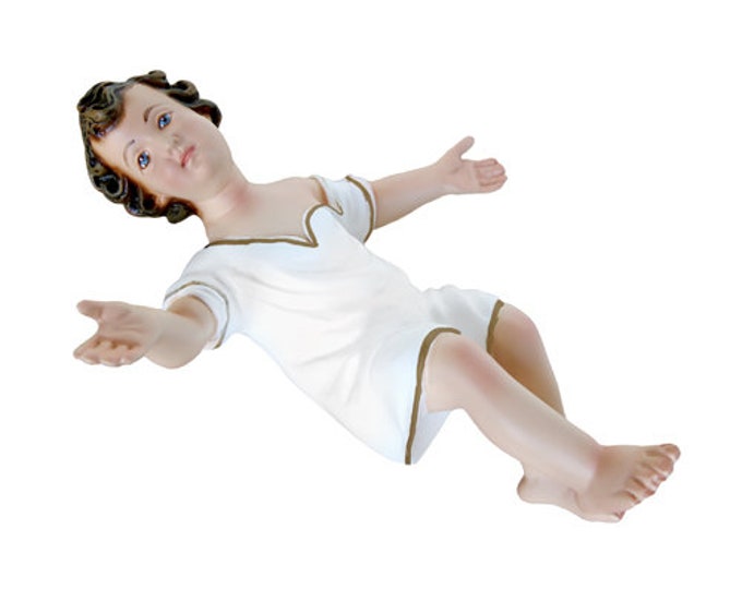 Statue of the Child Jesus in resin cm 23 (9,05 inches), finely decorated by hand of artisan production ideal for exteriors and interiors