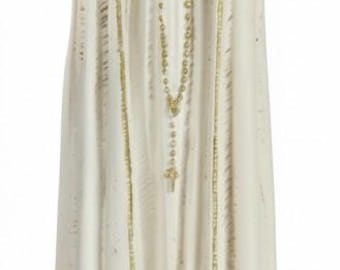 Statue of Our Lady of Fatima 26 cm (10.23 inches) in hand-decorated marble resin, Italian artisan production