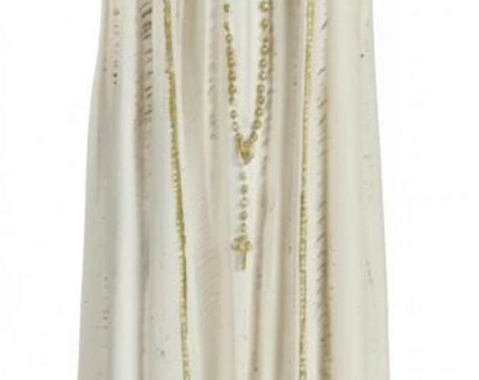 Statue of Our Lady of Fatima 26 cm (10.23 inches) in hand-decorated marble resin, Italian artisan production