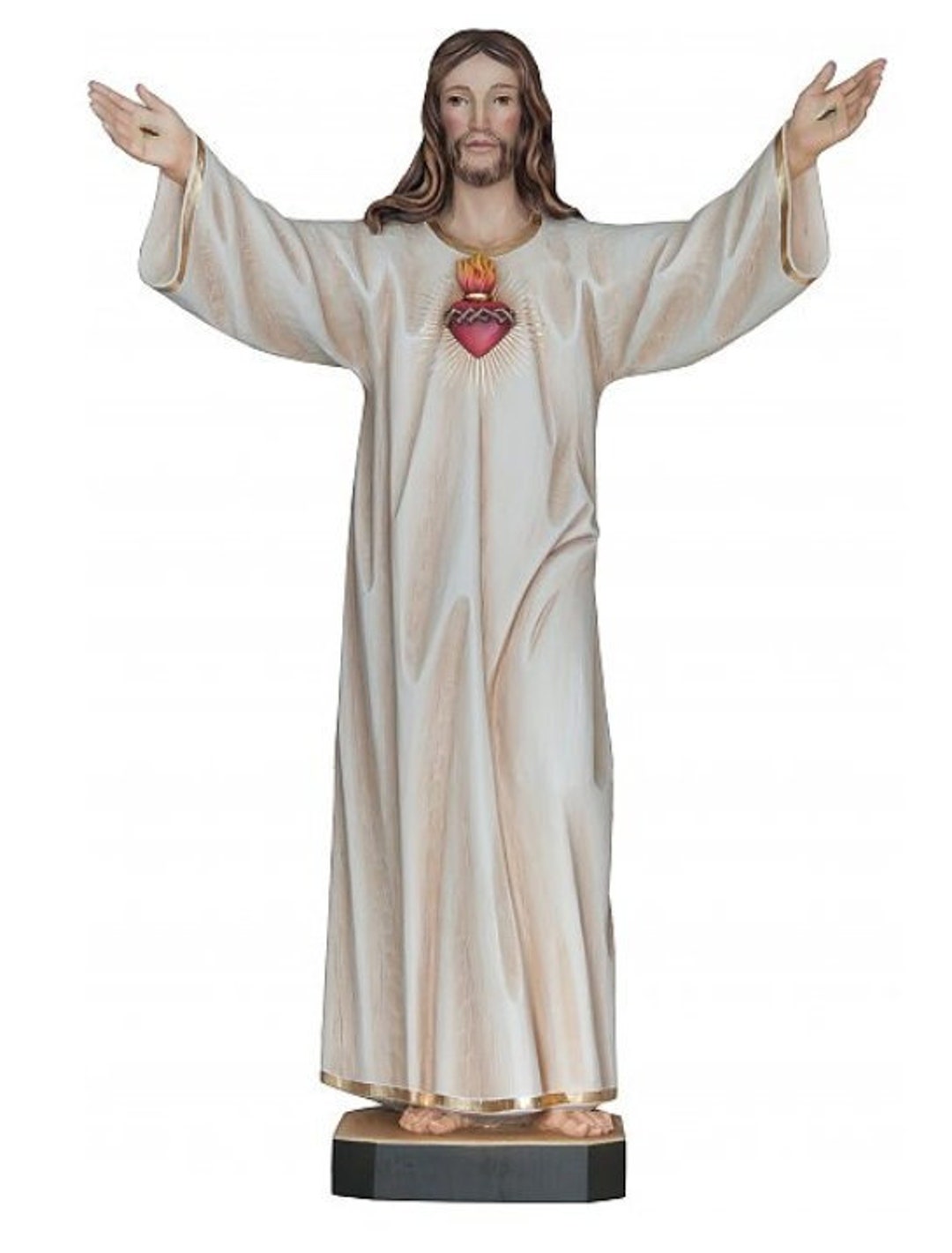 Statue of Jesus the Sacred Heart 100 Cm 39.4 Inches, Carved in ...