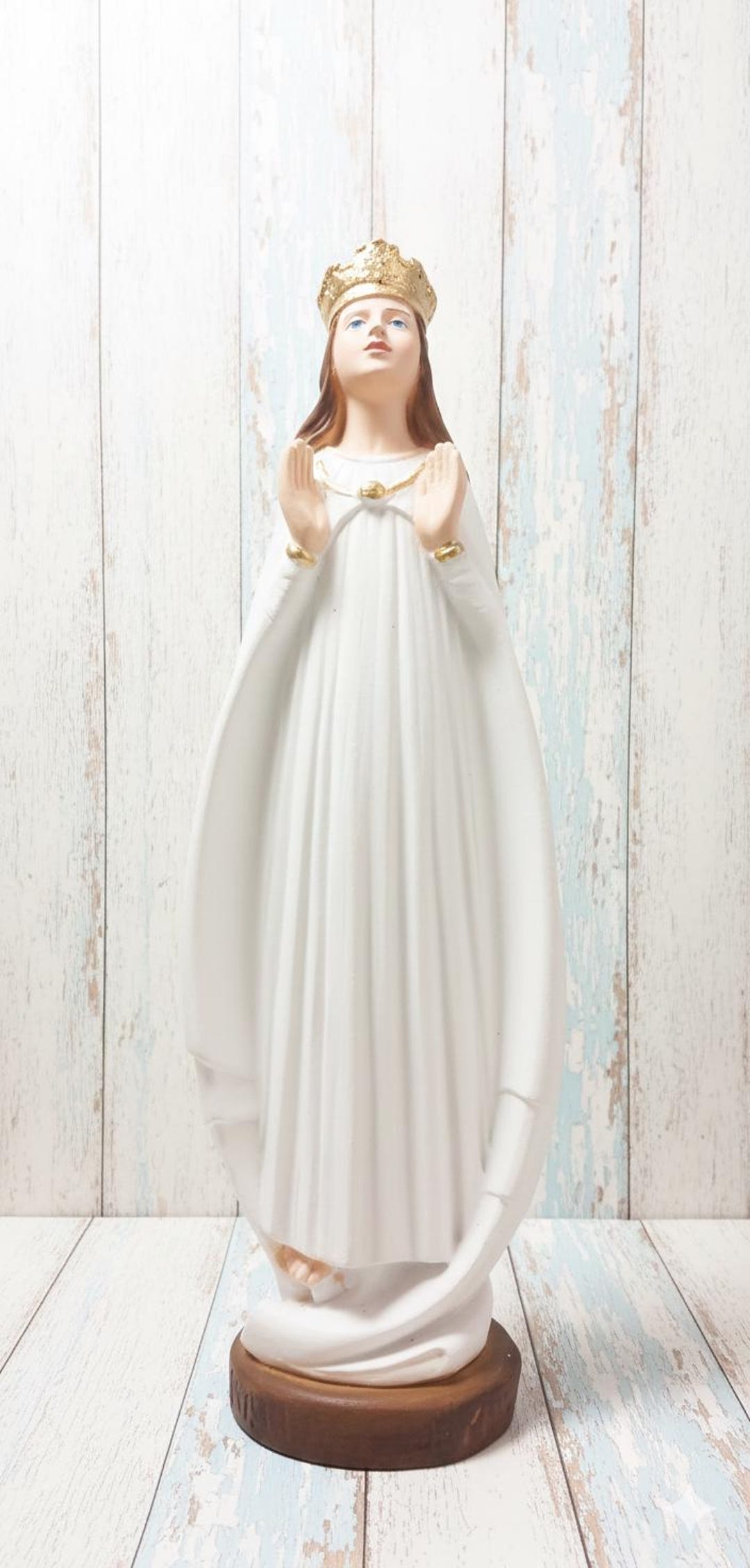 ノックの聖母像 20 cm (7.87 インチ) 大理石樹脂製 手作業で装飾された