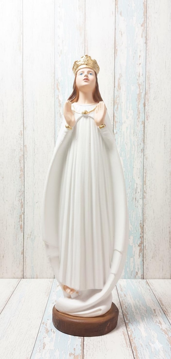 ノックの聖母像 20 cm (7.87 インチ) 大理石樹脂製 手作業で装飾された
