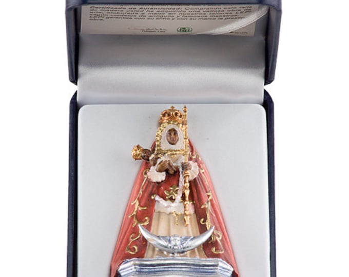 Statue of the Madonna della Candelaria deluxe box carved in Valgardena wood decorated by hand of Italian artisan production