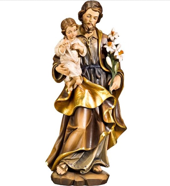 STATUE DE SAN Giacomo Apôtre CM6 Sculpté en Bois de La à Val Gardena Et