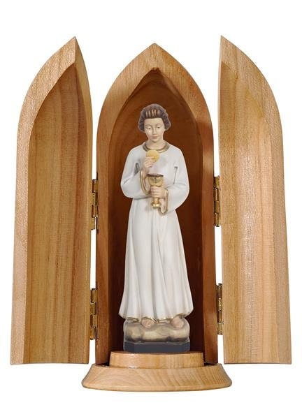 Statue of the Angel of Portugal, Fatima with niche, carved in ...