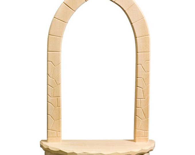 Statue shelf, made of natural Valgardena wood, various sizes, handcrafted in Italy