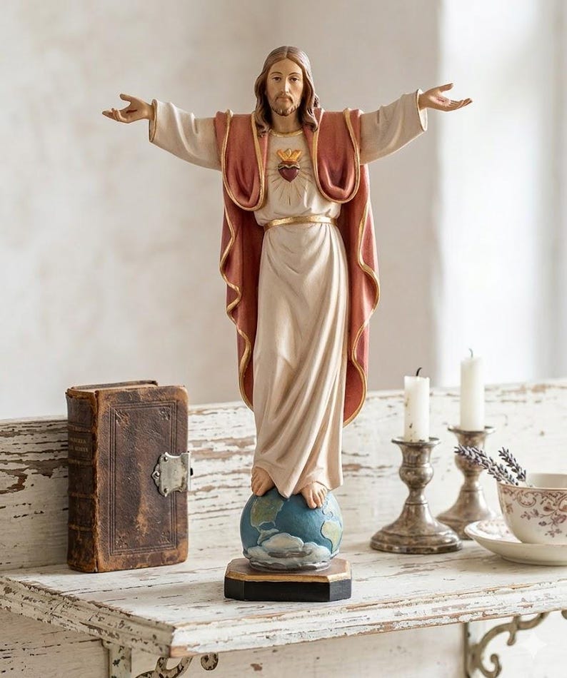 Sacred Heart of Jesus Statue on the Roof of the World, Carved in ...