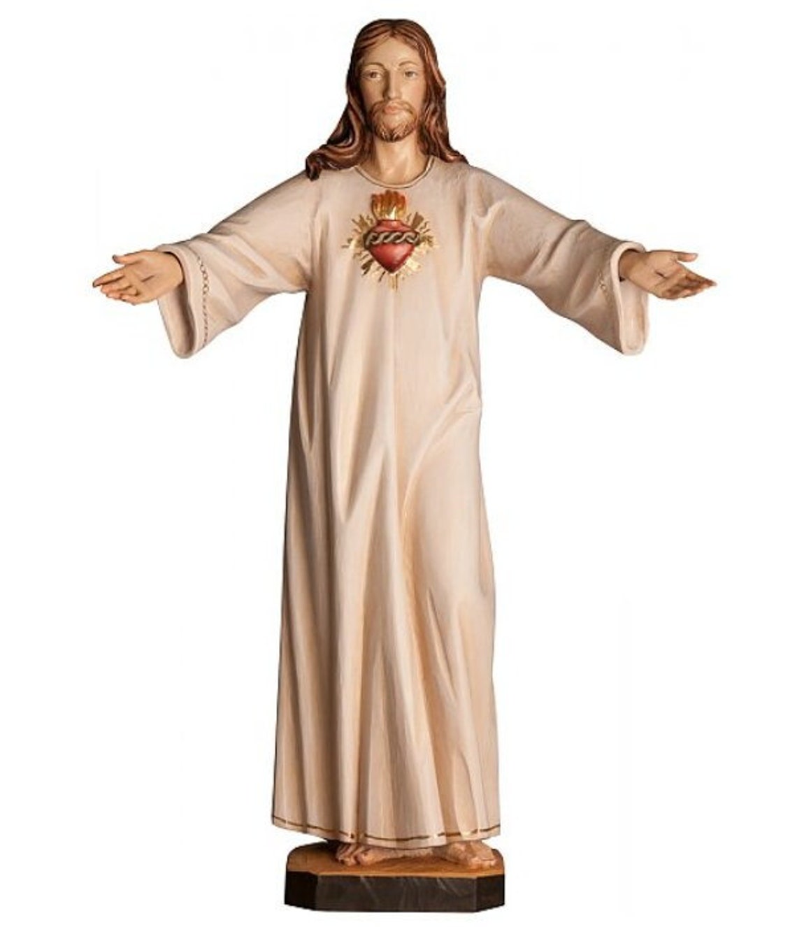 Welcoming Statue of the Sacred Heart of Jesus, Carved in Valgardena ...