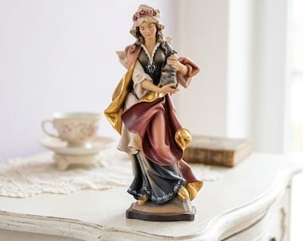 Statue of Saint Mary Magdalene With Balsam, Carved in Valgardena