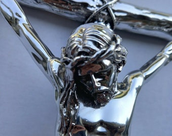 吊り下げ十字架 38.5 x 23 cm (15.15 x 9.05 インチ) イタリアの職人が