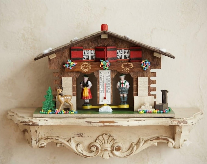 Alpine timepiece house handmade in maple wood 12 cm (4.72 inch) of Italian artisan production