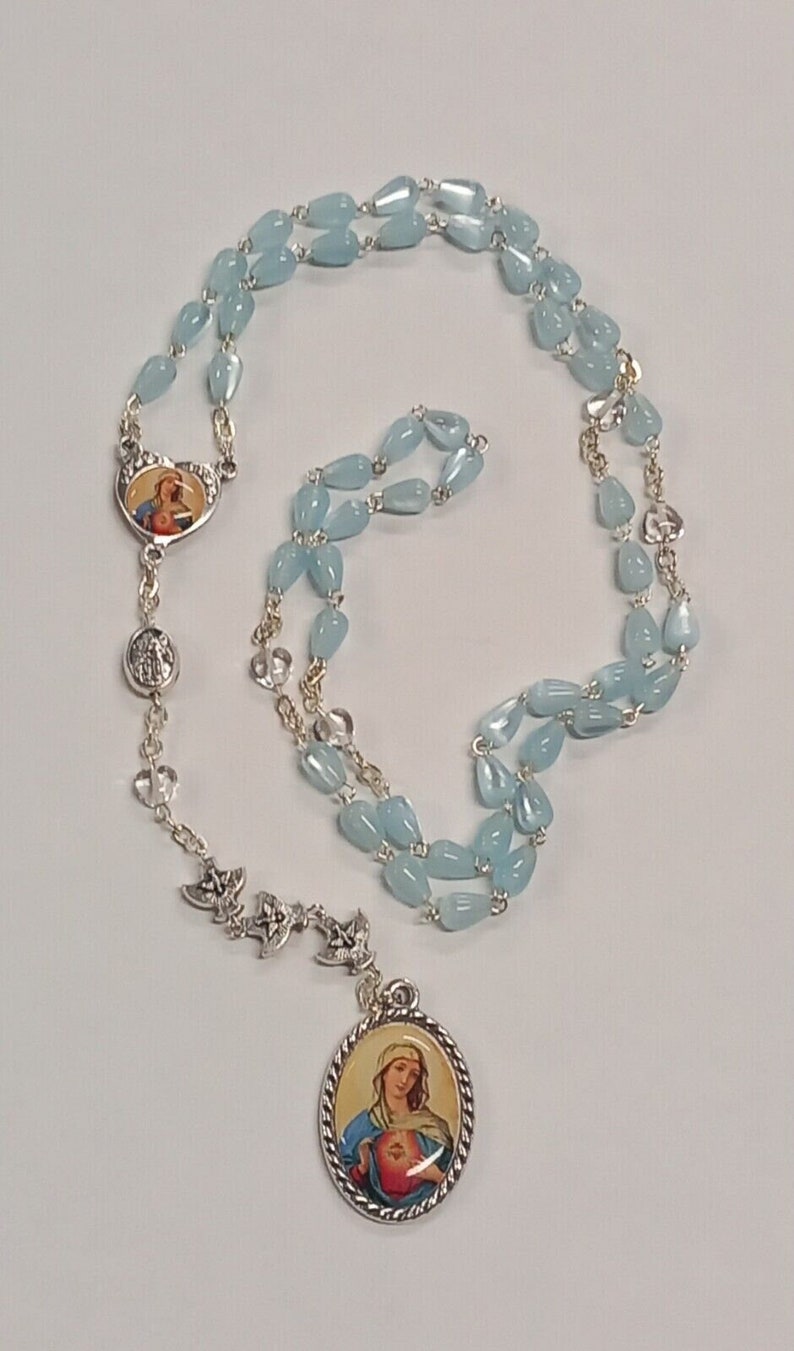 Rosary of the Sacred Heart of Mary With Recitation Booklet, 46 Cm (18. ...