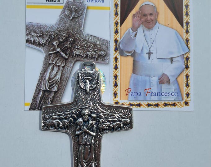 Pope Francis, Jorge Mario Bergoglio Good Shepherd Cross Pack with Hook and Prayer, Various Quantities