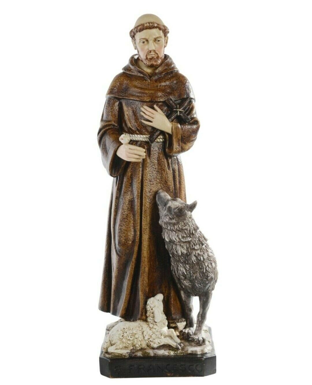 Statue of Saint Francis of Assisi 60 Cm (23.62 Inches) in Solid Resin ...