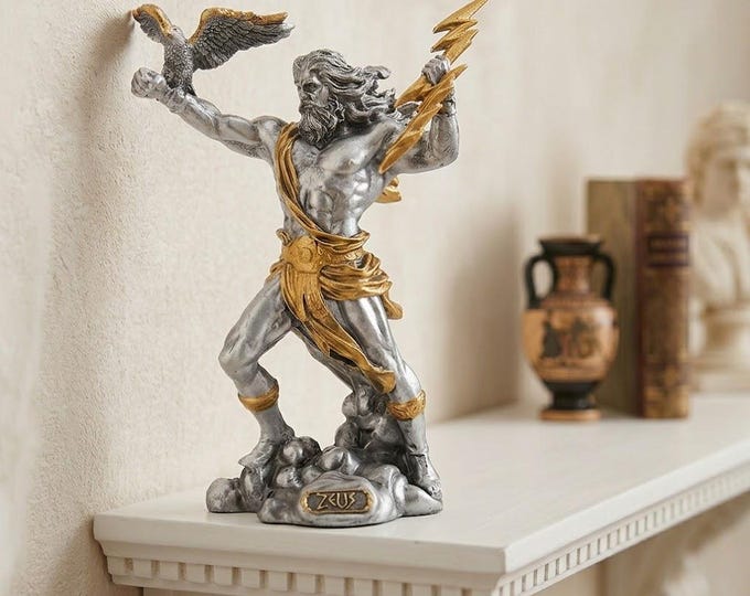 Classical sculpture of Medusa with bow, 11 cm (4.33 inches) in solid pewter, hand-decorated, artisanal, made in Italy