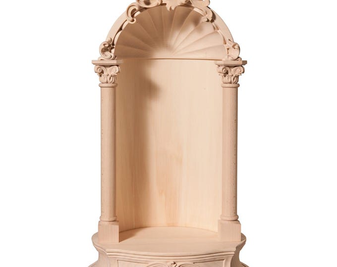 Statue niche, made of natural Valgardena wood, various sizes, handcrafted in Italy