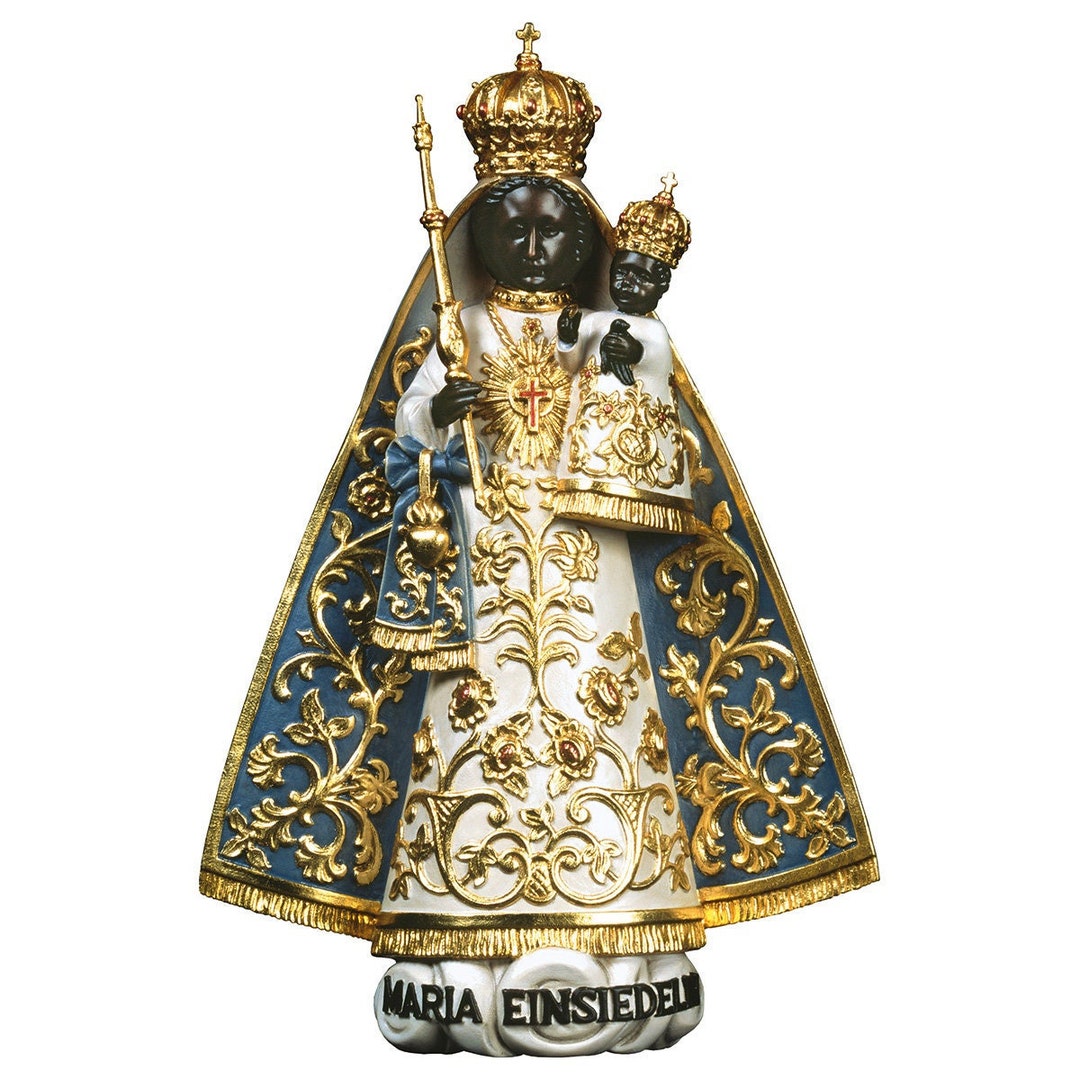 Statue of Our Lady of Einsiedeln, Carved in Wood From Valgardena and