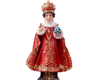 Statue of the Child Jesus of Prague various sizes in hand-decorated resin marble of Italian artisan production