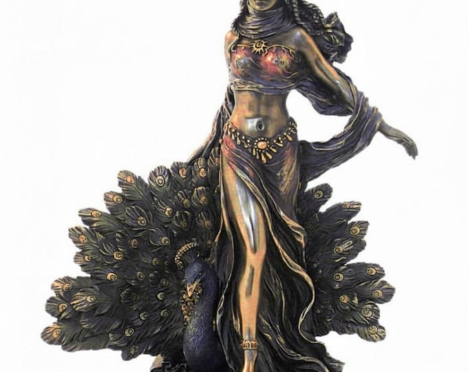 Classical sculpture Hera Goddess of Marriage, 25 cm (9.84 inches) in bronzed resin marble, handcrafted, made in Italy