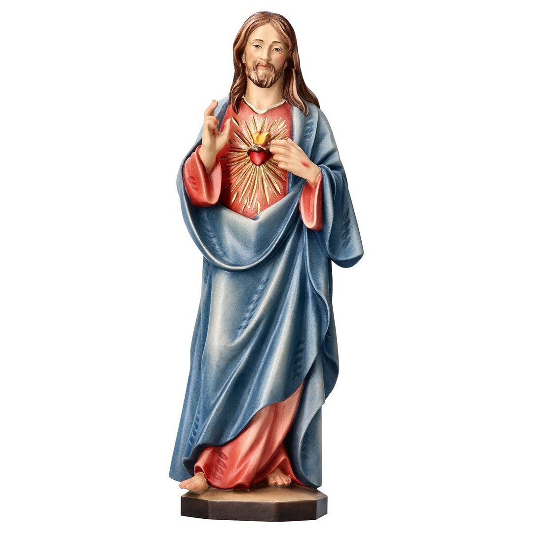 Statue of the Sacred Heart of Jesus the Saviour, Carved in Wood From ...