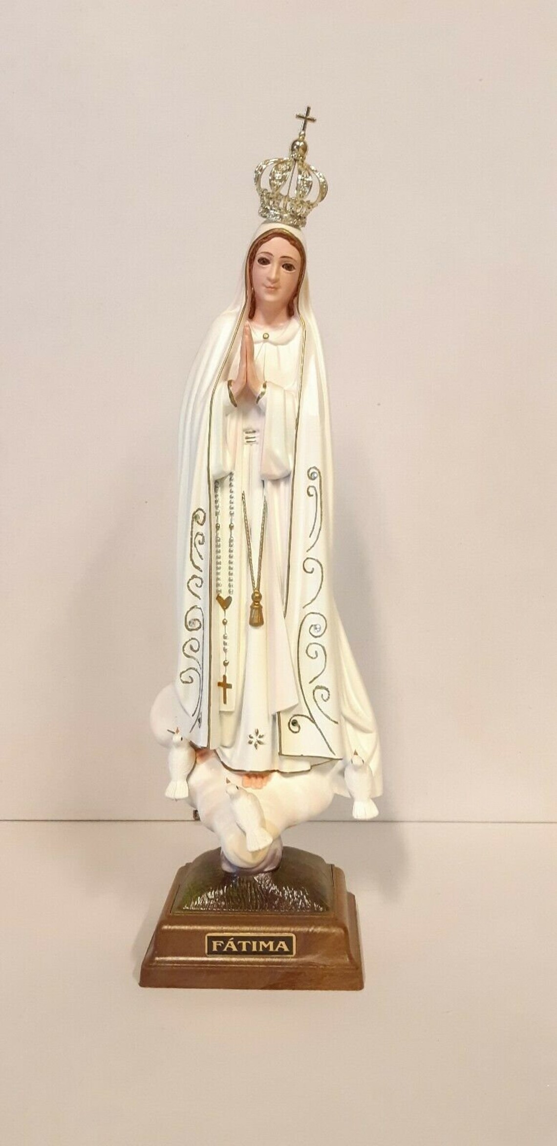 Statue of Our Lady of Fatima Cm 39 15.35 Inches in Resin Etsy UK