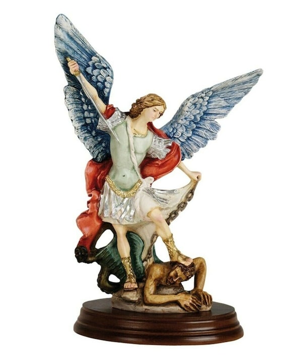 Estatua de San Miguel Arcángel Estatua de San Miguel Arcángel Escultura de  San Miguel Estatua del Arcángel (5 pulgadas)