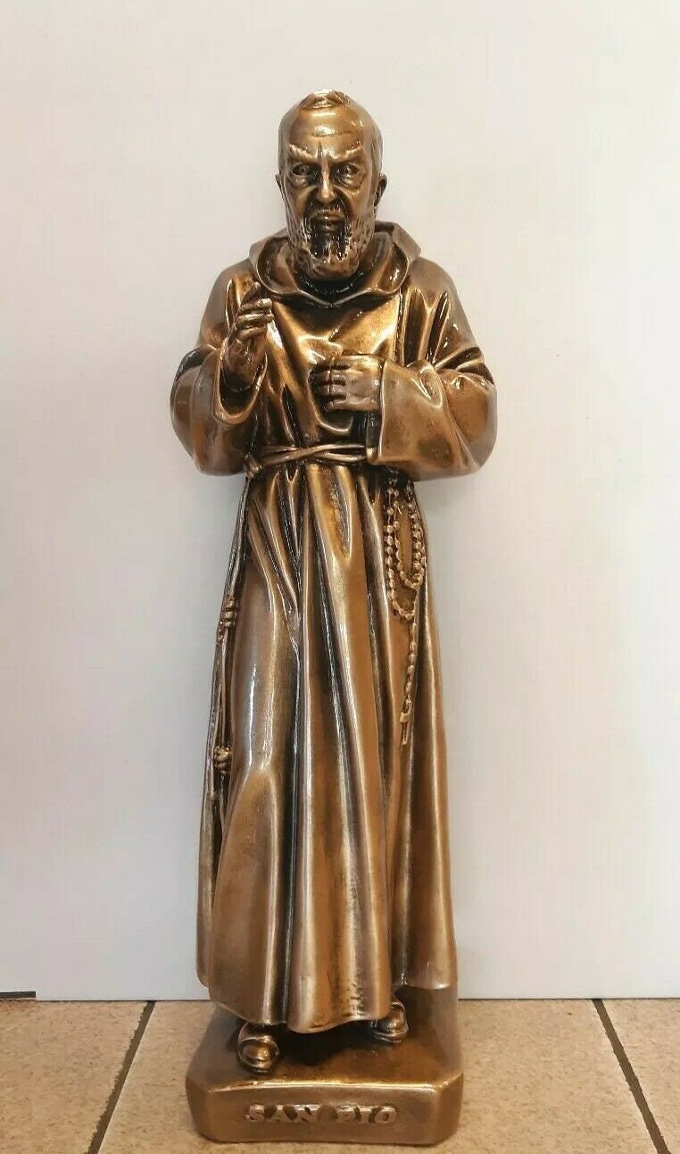 Statue of Saint Padre Pio of Pietrelcina cm 60 ( 23,62 inches) in hand ...
