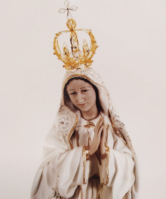 ファティマの聖母像 97 x 22 cm (38.18 x 8.66 インチ)、手作業