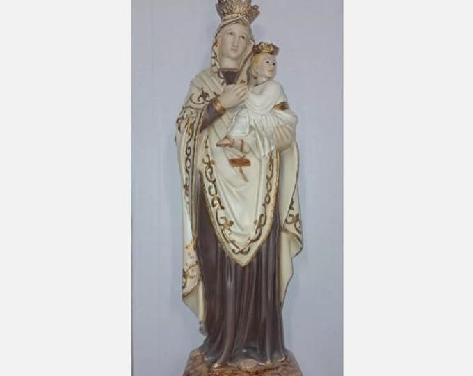Statue of Our Lady of Perpetual Help cm 50 (19.68 inches) in marble resin hand decorated, Italian artisan production