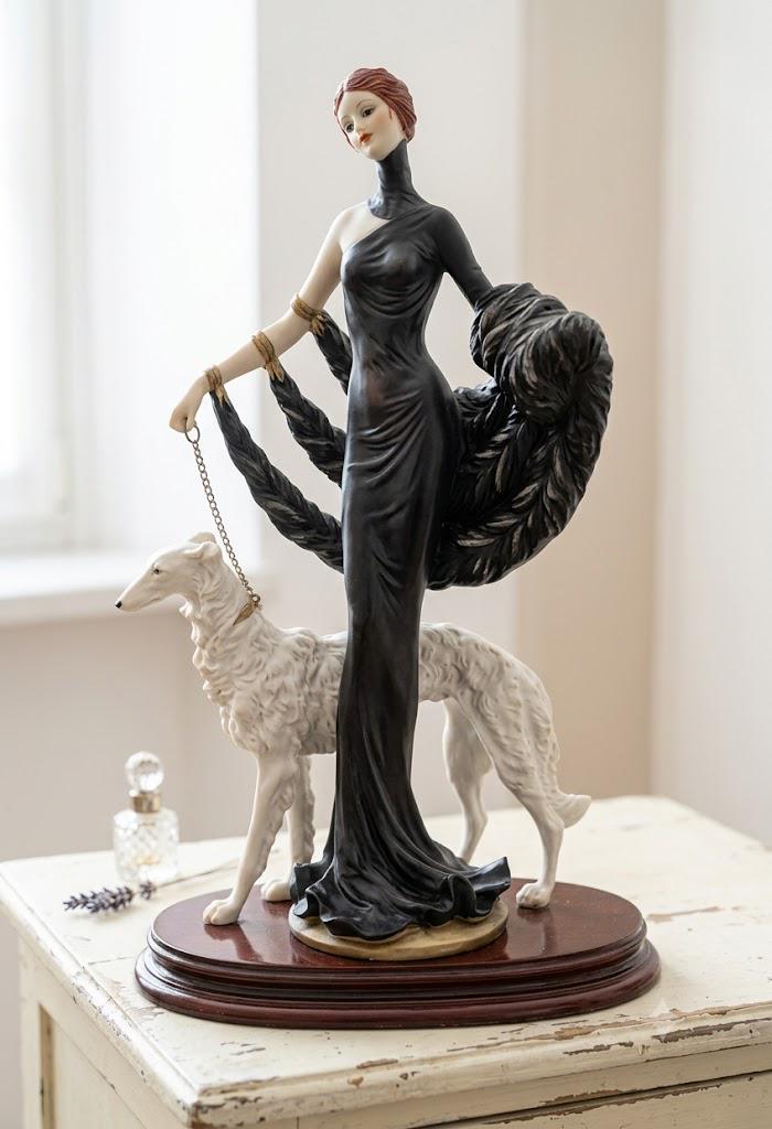 Capodimonte Girl and Dog - Etsy