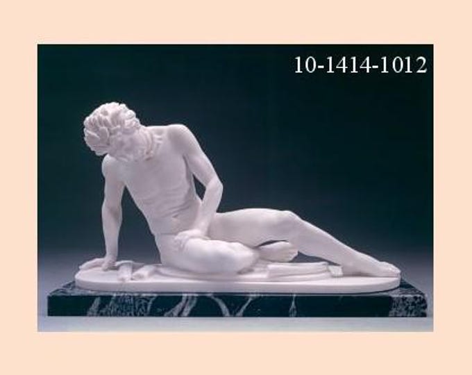Classic sculpture "Dying Gladiator", cm 33 x 19 (13 x 7,48 inches) in alabaster powder, marble base, made in Italy