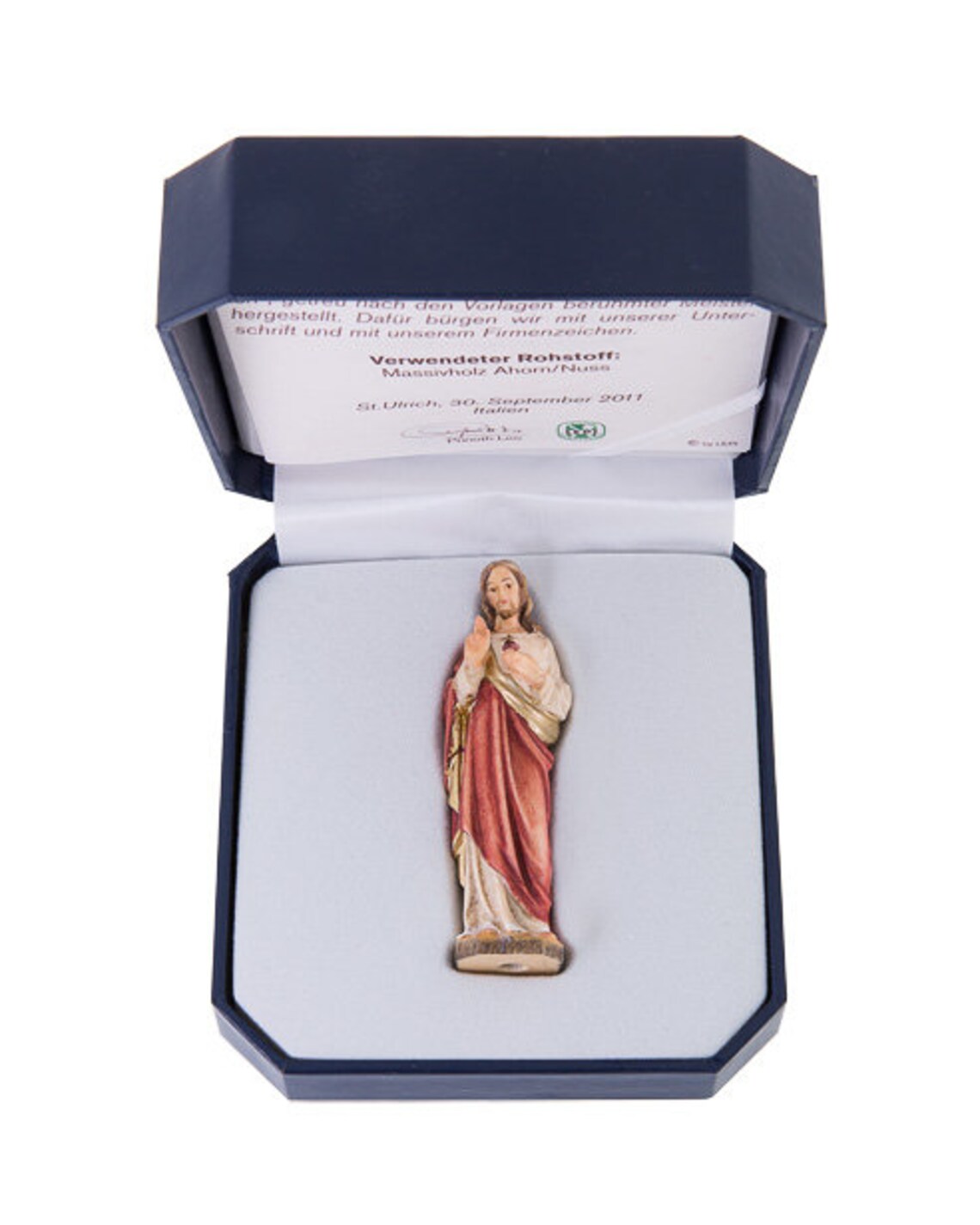 Statue of the Sacred Heart of Jesus With Deluxe Case Carved in ...