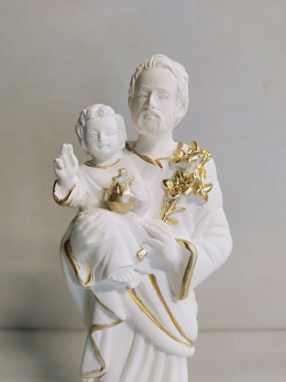 Statue Saint Joseph et enfant Jésus résine 50cm