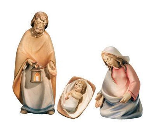 Nativity scene, carved in Valgardena wood, various sizes available, Italian artisan production