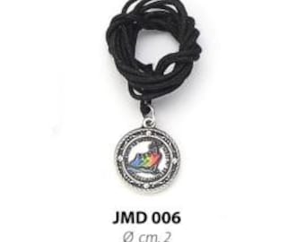 Set of necklaces with Jubilee 2025 medal, diameter 2 cm (0.78 inches), various quantities available, Italian production