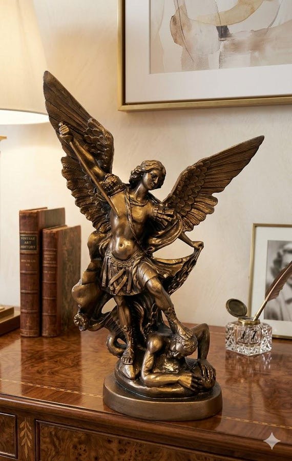 Statue of Saint Michael the Archangel, 28 Cm (11.02 Inches