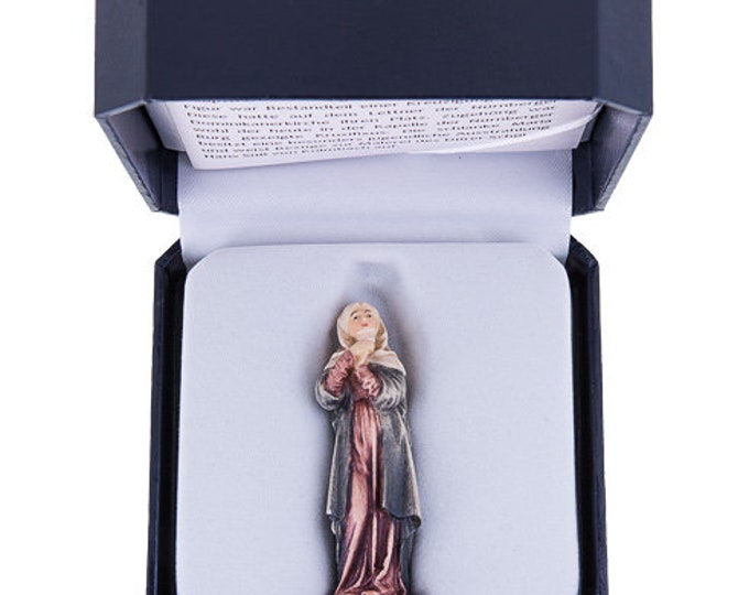Statue of Our Lady of Nuremberg with deluxe case carved in Valgardena wood and hand-decorated with Italian handicraft production