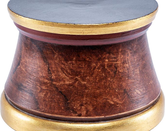 Pedestal for statues, various sizes available, made of Valgardena wood, hand-decorated, Italian artisan production