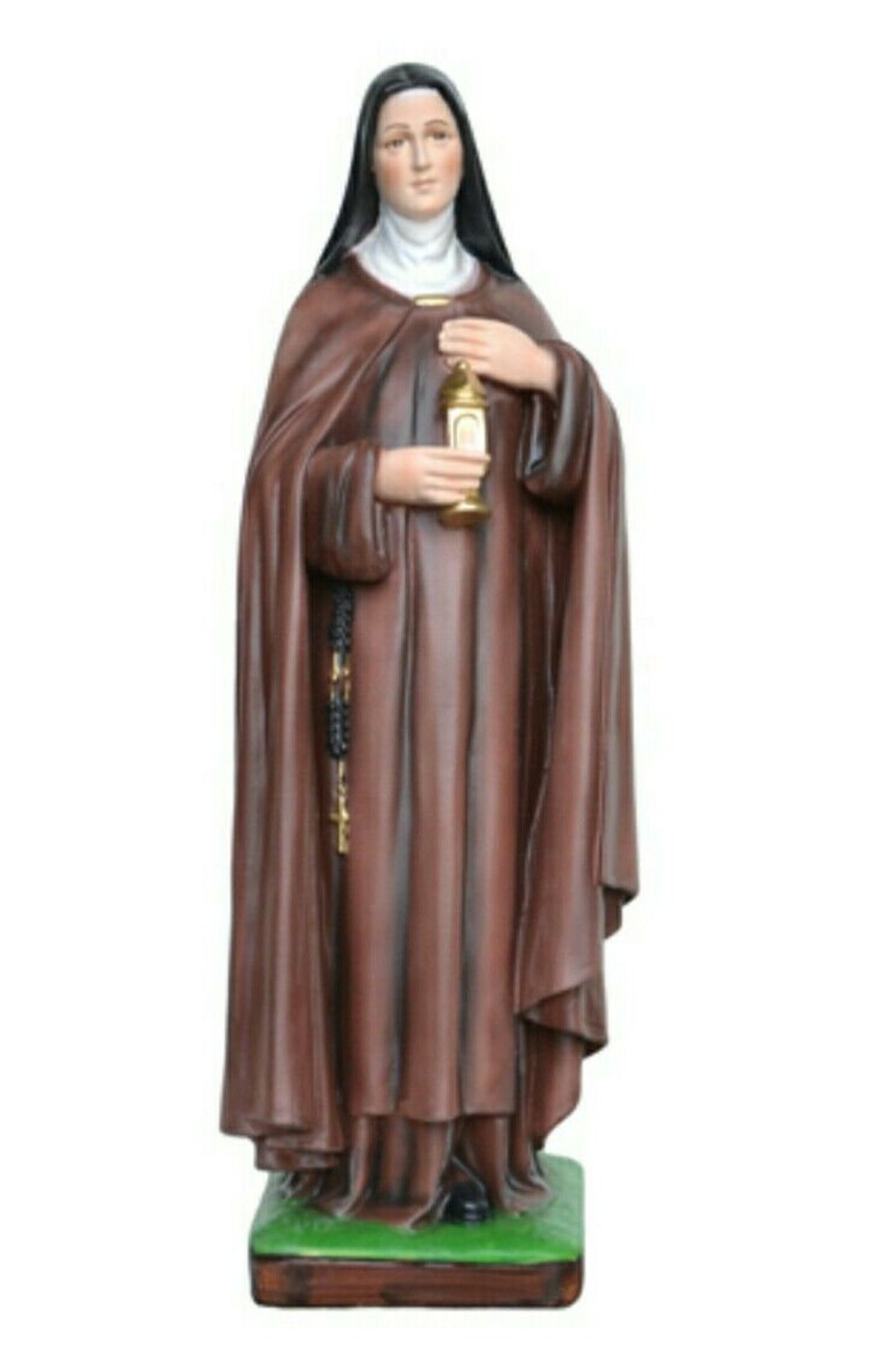 Statue of St. Clare of Assisi Cm 40 15,74 Inches in Resin Marble